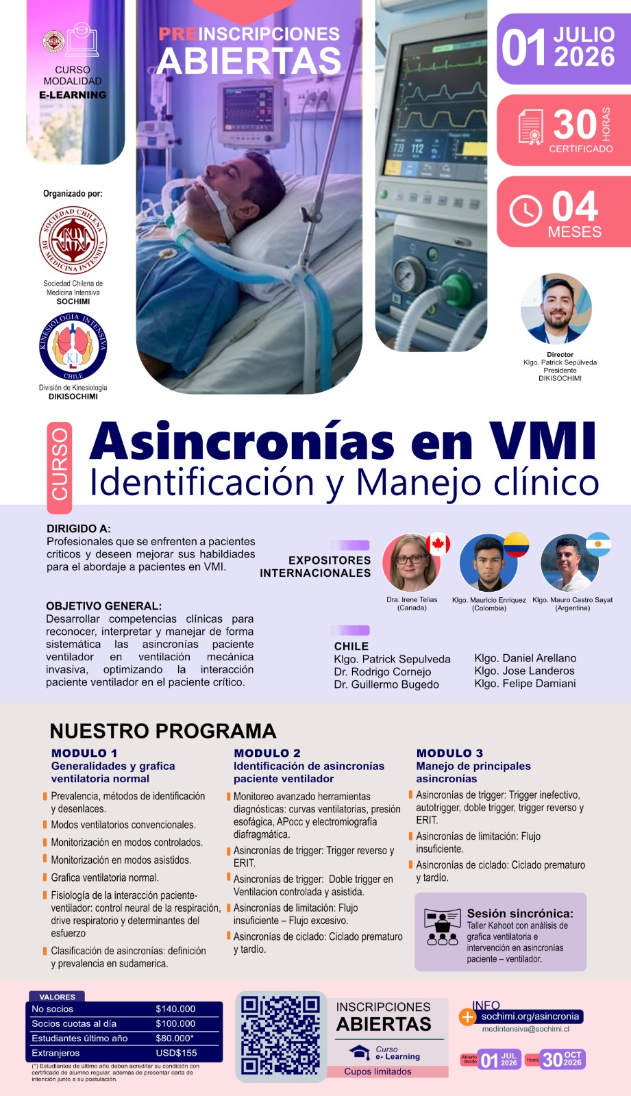 Afiche del curso Asincronías en VMI